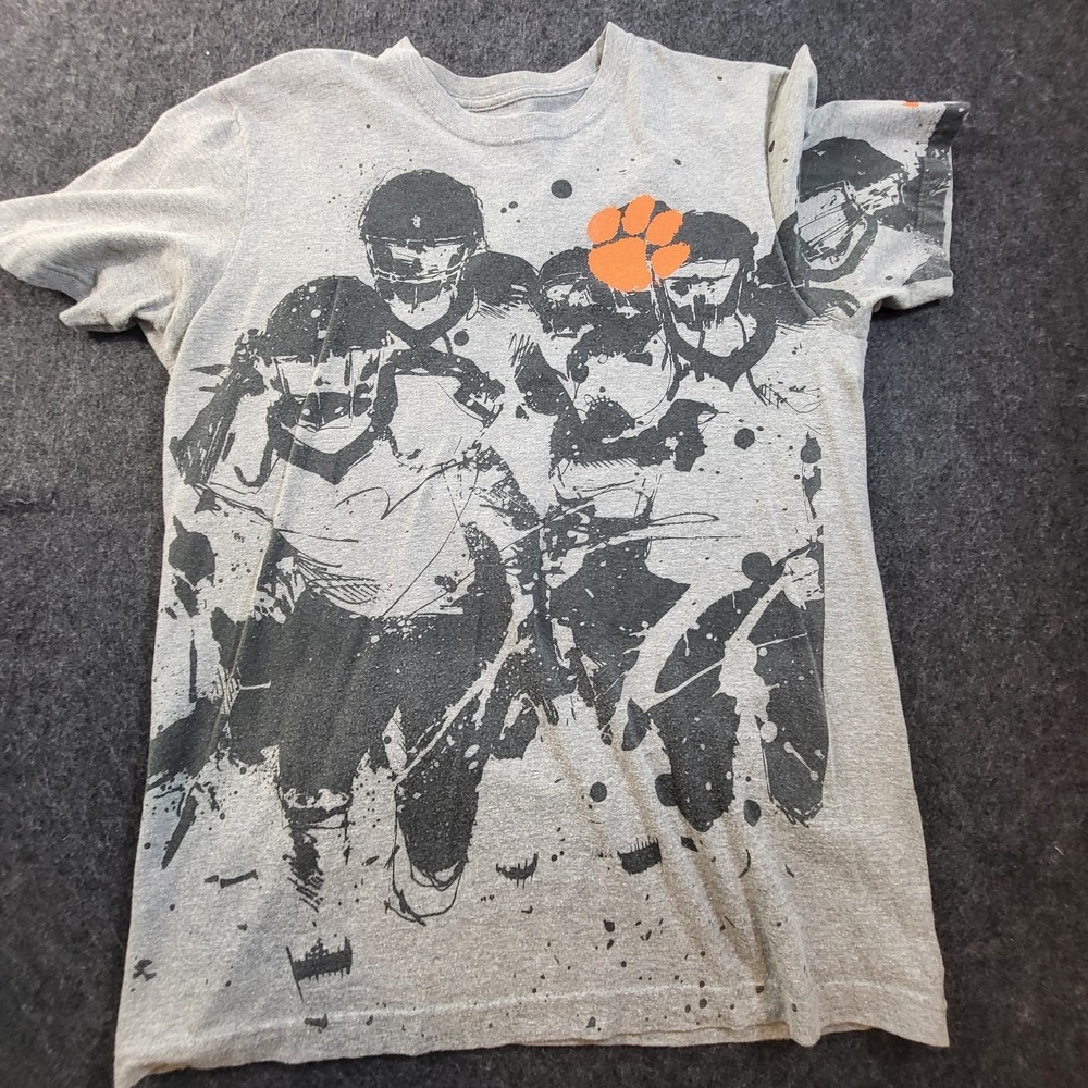 Clemson Tigers Nike Shirt  Football Graphic Design Men's Medium Gray